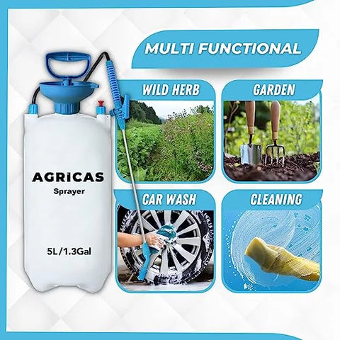 AG1003 Handheld Pressure Sprayer 1.3 Gal,5 Liter