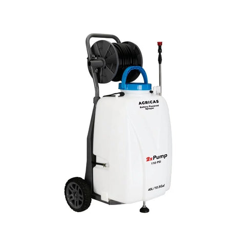 AG2004 Battery-Powered Cart Sprayer / Double Pump 10.5 Gal,40 Liter
