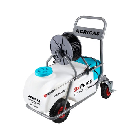 AG2005 Battery-Powered Pushcart Sprayer / Double Pump 15.85 Gal,60 Liter