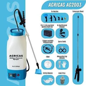 AGRICAS AG2003 – Battery-Powered Sling Sprayer (2.35 Gal / 9 L)