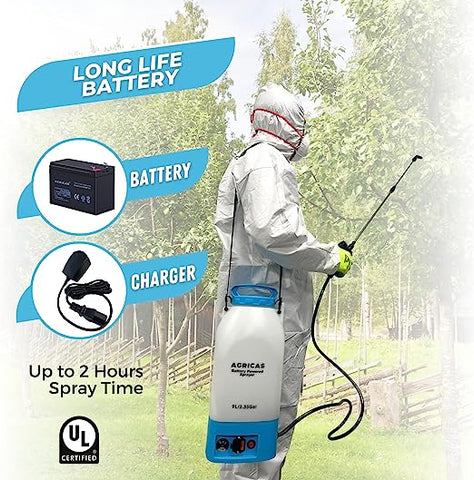 AGRICAS AG2003 – Battery-Powered Sling Sprayer (2.35 Gal / 9 L)