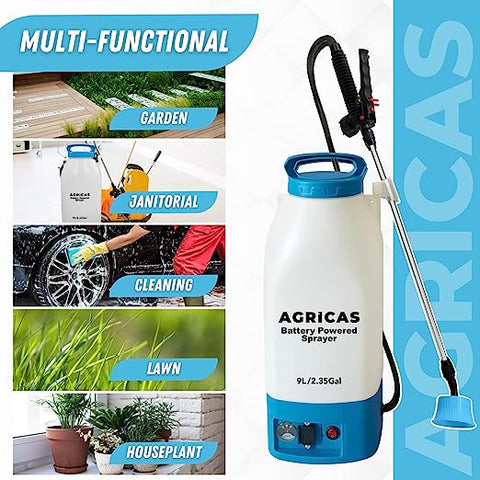 AGRICAS AG2003 – Battery-Powered Sling Sprayer (2.35 Gal / 9 L)